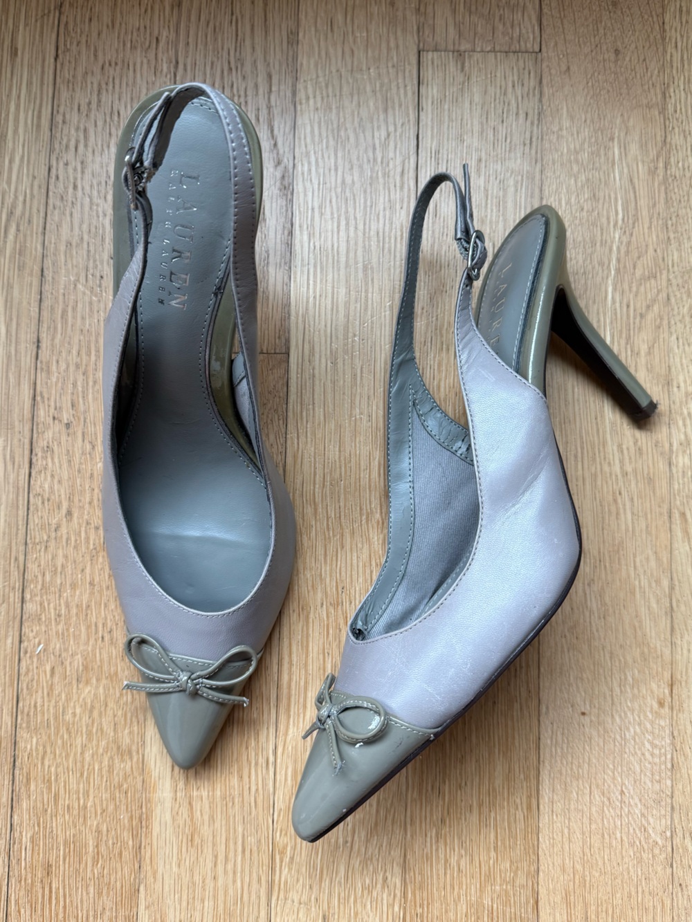 Ralph Lauren Color Block Slingback Heels